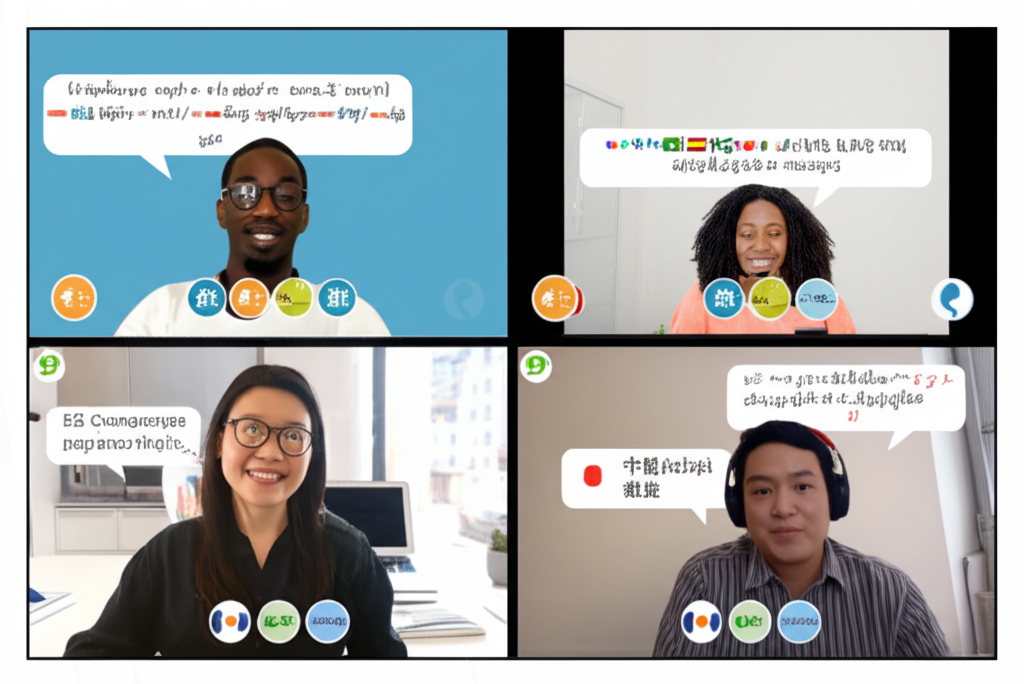 Real-time translation illustration